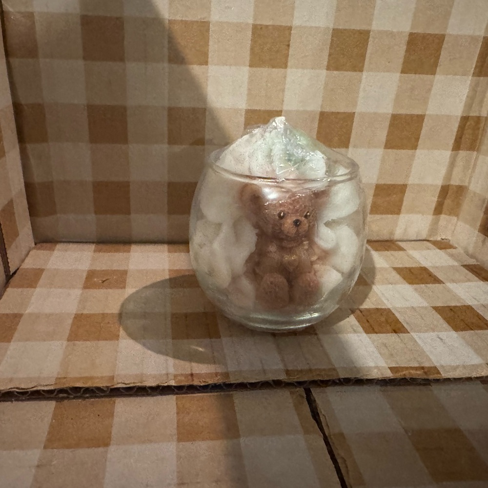 Christmas Teddy Candle with Vanilla Scent